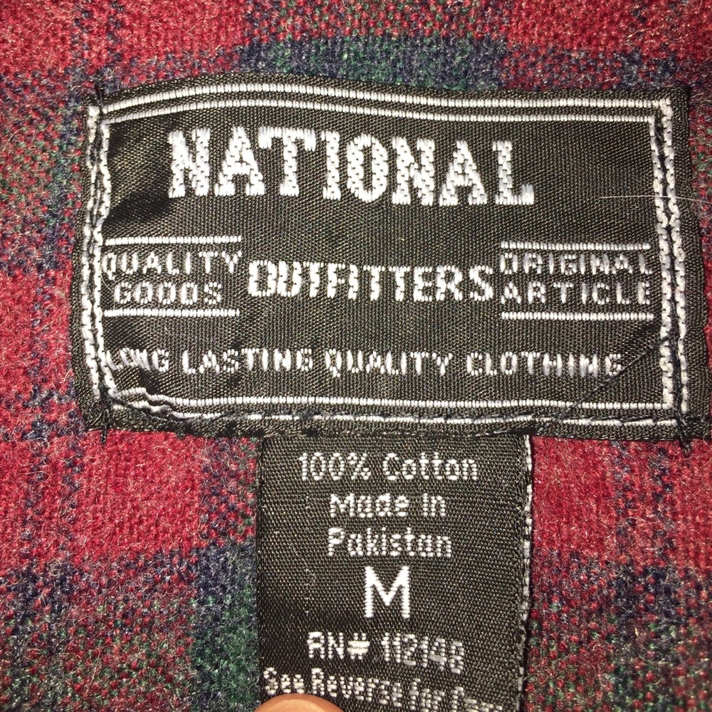 cotton button up plaid shirt